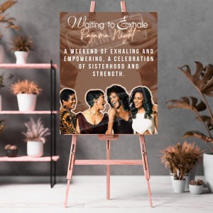 Plantilla de lienzo para póster "Esperando el respiro": decoración para fiesta de cine de los 90 (descarga digital editable), Angela Bassett Art