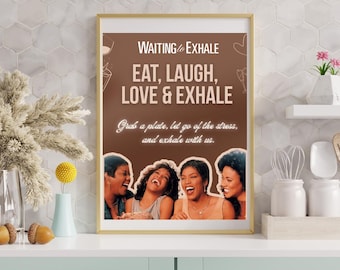Warten auf Exhale Poster Board – 90er Jahre Film Party Dekoration I Digitaler Download, Angela Bassett Art
