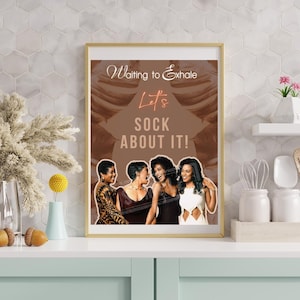 Warten auf Exhale Poster Board – 90er Jahre Film Party Dekoration I Digitaler Download, Angela Bassett Art
