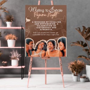 Waiting to Exhale Poster Board Canva Template – 90s Movie Party Decor I Editable Digital Download, Angela Bassett Art