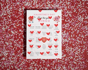 Galentine's Day Bingo Spiel: Girls Night Party Eisbrecher (druckbar)