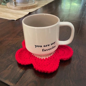 Flower Crochet Coaster, Handmade Coaster, Flower Coaster, Bedroom Decor, Table Decor, Home Decor, Spring Decor, Summer Decor, Crochet Flower