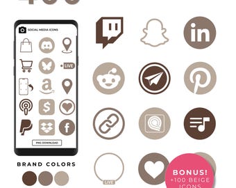 Brown Social Icons Png Transparent Facebook Icon Bundle Download Instagram Graphic Pack Website Button Set Whatsapp Messenger Youtube