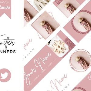 7 Twitter Banner Templates, Twitter Header, Twitter Template, Personal Branding, Business Branding, Twitter Background, Twitter Profile