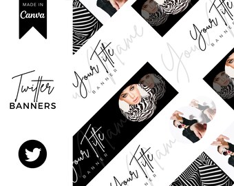 7 Twitter Banner Templates, Twitter Header, Twitter Template, Personal Branding, Business Branding, Twitter Background, Twitter Profile