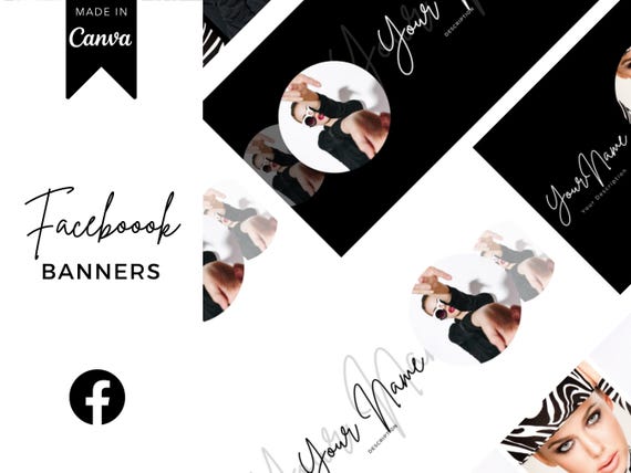 Facebook Banner Template Canva Social Media Marketing Business Page Header Design Minimalist Cover Diy Editable Online Image Branding Kit