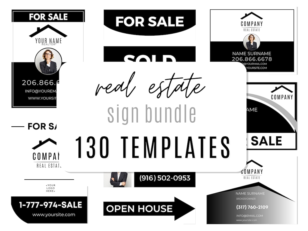 Realtor Sign Bundle, Realtor Sold Sign, Sold Sign, Realtor Sign, Real ...