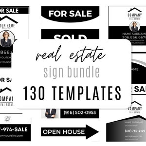 Realtor Sign Bundle, Realtor Sold Sign, Sold Sign, Realtor Sign, Real Estate Sign, Realtor Marketing, Realtor Sign Templates, Real Estate