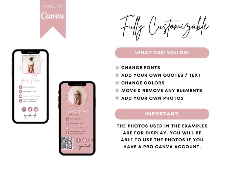 Canva Branding Template Social Media Kit Rosegold Business Graphics Package Youtube Banner Email Signature Pinterest Linkedin Profile image 10