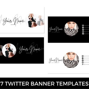 Canva Social Media Template Facebook Banner Design Editable Marketing Business Page Header Minimalist Cover DIY Branding Kit Professional Brand Image Customizable Online Template Instant Download Digital Collection Black White Business