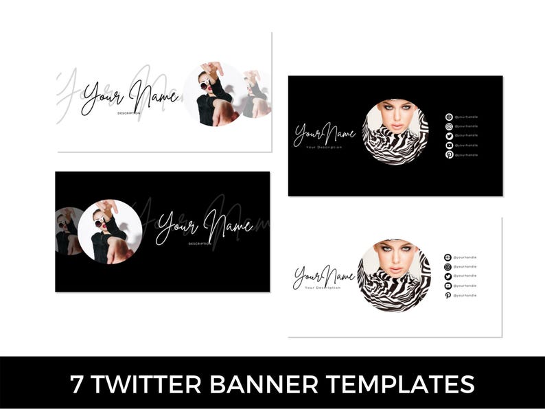 Canva Social Media Template Facebook Banner Design Editable Marketing Business Page Header Minimalist Cover DIY Branding Kit Professional Brand Image Customizable Online Template Instant Download Digital Collection Black White Business