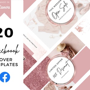 20 Facebook Cover Templates, DIY facebook banner, Facebook banner, Facebook Template, FB Banner, Personal Branding, Facebook Branding