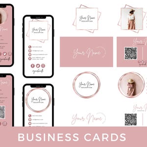 Canva Branding Template Social Media Kit Rosegold Business Graphics Package Youtube Banner Email Signature Pinterest Linkedin Profile image 7