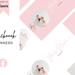 Facebook Banner Template Canva Design Business Branding Social Media Header Image Graphic Download Digital File Entrepreneur Marketing