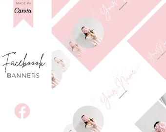 Facebook Banner Template Canva Design Business Branding Social Media Header Image Graphic Download Digital File Entrepreneur Marketing