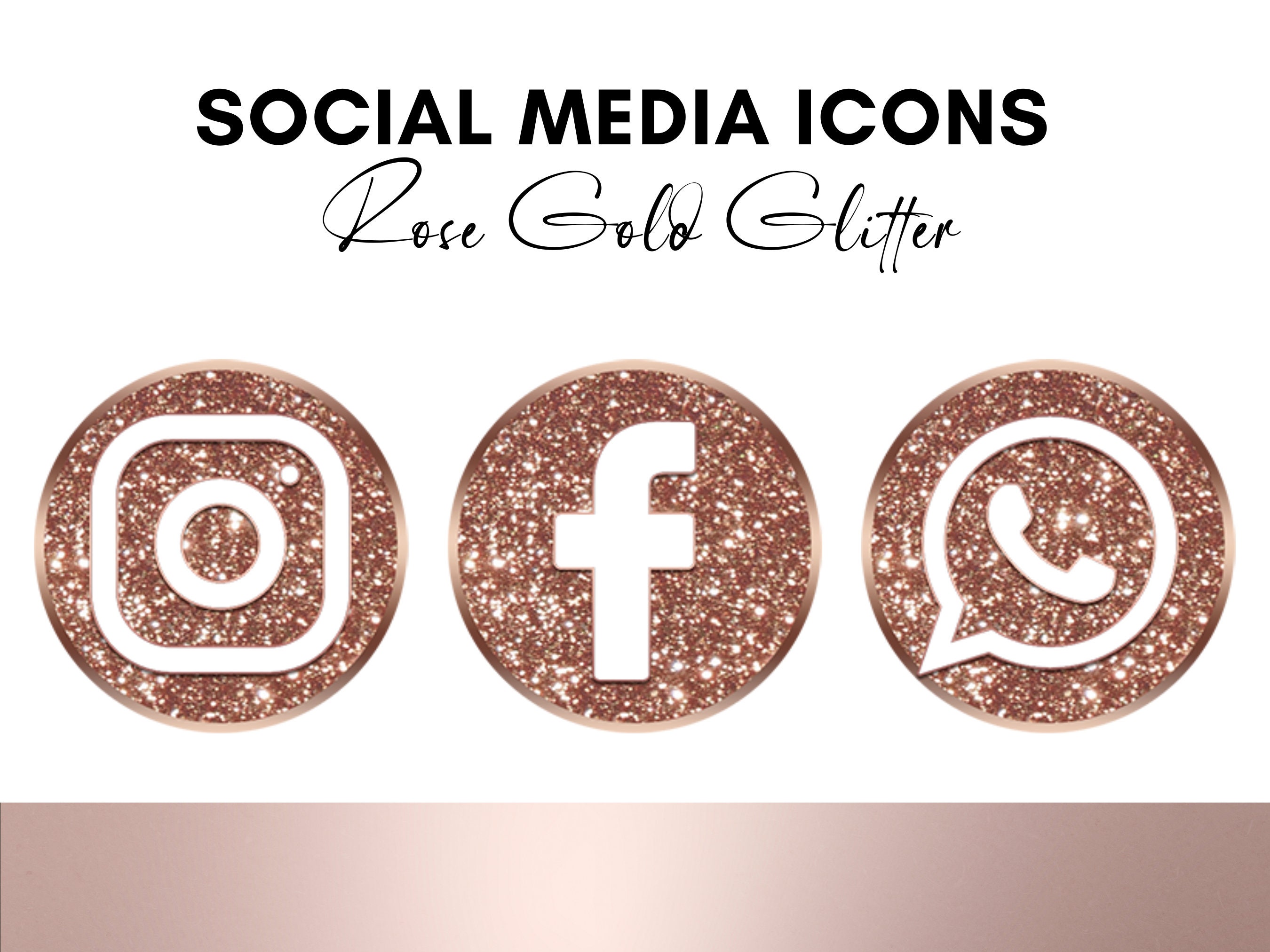 Rose Gold Social Media Icons PNG Social Media Icons Social -  Portugal