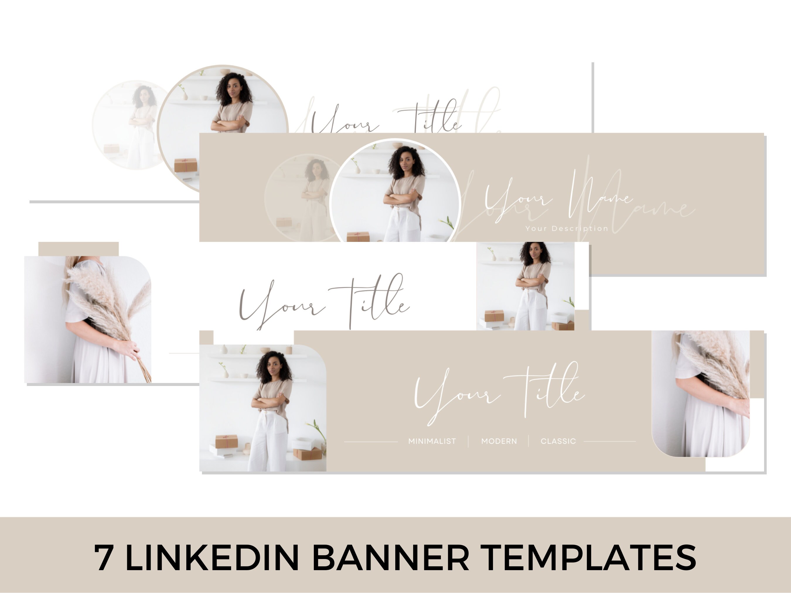 7 Linkedin Banner Templates, Editable Minimalist Linkedin Banner ...