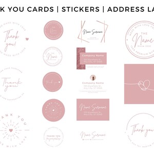 Canva Branding Template Social Media Kit Rosegold Business Graphics Package Youtube Banner Email Signature Pinterest Linkedin Profile image 8