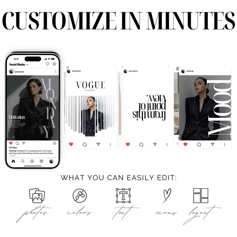 Marketing Content Creator Resource Digital Entrepreneur Tool Instagram Template Canva Social Media Kit Coaching Manager You Aesthetic Brand Visual Design Trendy Post Layout Bundle Professional Business Identity Modern Collection Editable