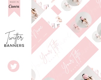 7 Twitter Banner Templates, Twitter Header, Twitter Template, Personal Branding, Business Branding, Twitter Background, Twitter Profile