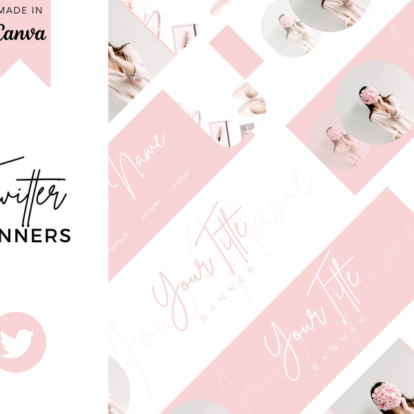 7 Twitter Banner Templates, Twitter Header, Twitter Template, Personal Branding, Business Branding, Twitter Background, Twitter Profile