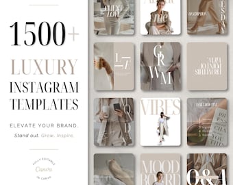 Instagram Canva Template Neutral Aesthetic Beige Social Media Content Creator Kit Smm Marketing Agency Entrepreneur Ig Coach Posts Story