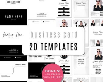 Luxury Business Card Template | Modern Minimalist Branding (Canva, Digital Download)