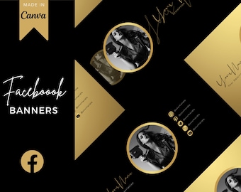 Facebook Banner Template Canva Design Social Media Graphic Business Branding Kit Professional Header Facebook Cover Minimalist Aesthetic