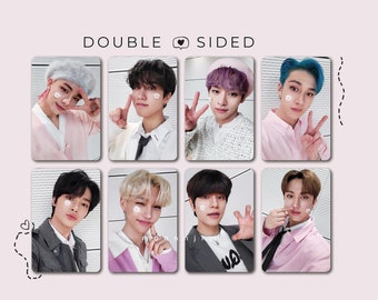 SET Stray Kids photocard | Cute cat selfie | kpop, bangchan, hyunjin, lee know, minho, felix, jeongin, han jisung, changbin, seungmin, cat