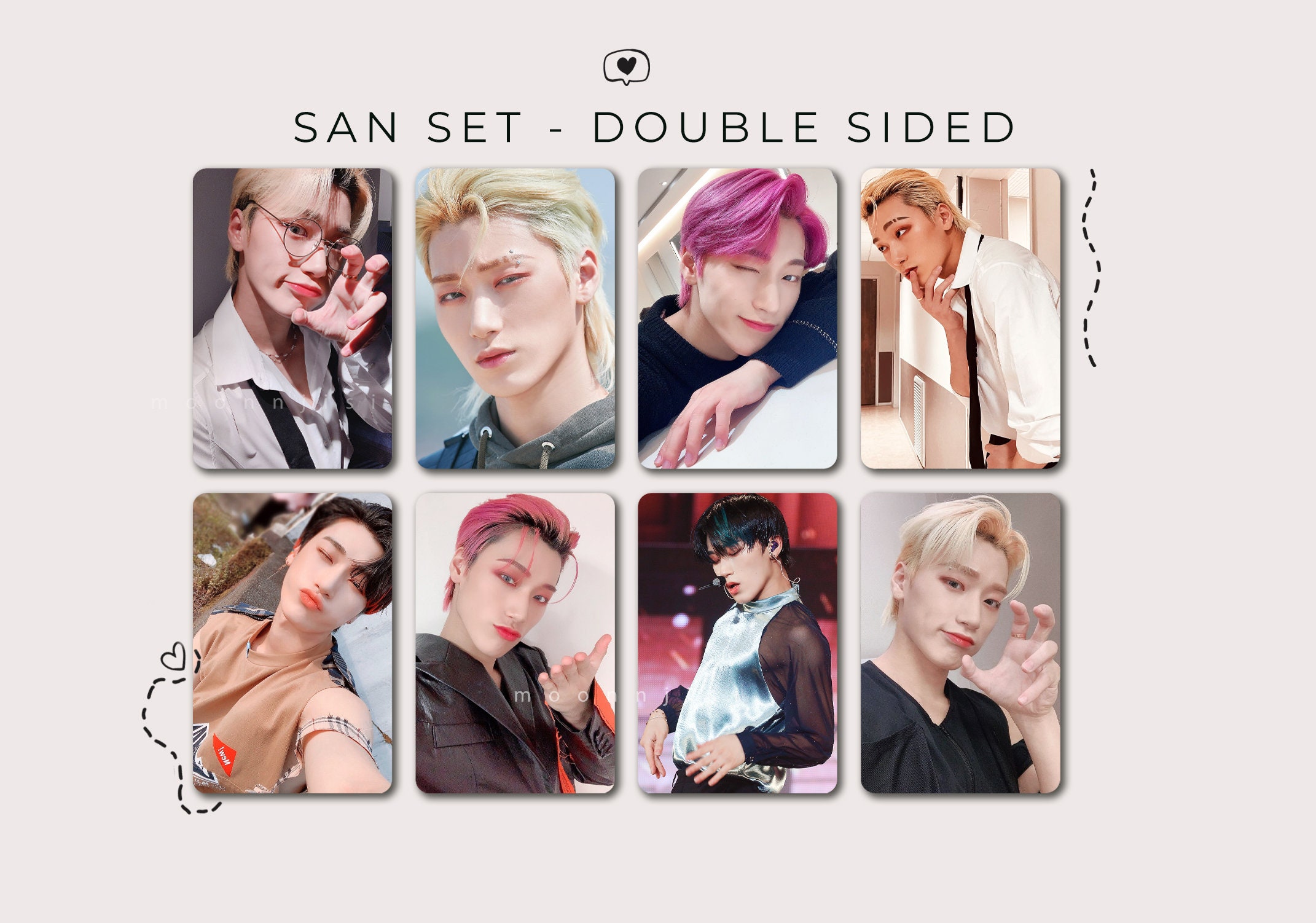 SET 8 Saint ATEEZ Photocards | Set Photocards | Atiny, Kpop