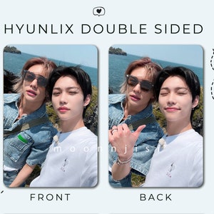 Carte photo Stray Kids Hyunjin et Felix | Journées SKZful à Jeju | double face, kpop, hyunjin, Felix, hyunlix