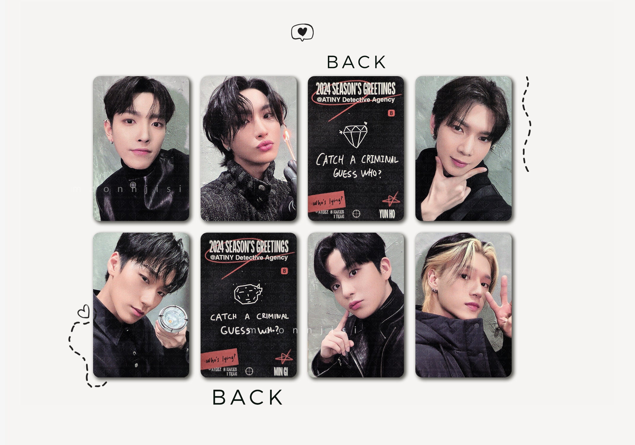ATEEZ トレカ シーグリ 2024 封入 SEASONS GREETINGS ATEEZ [official] Seasons Greetings 2024 Photocard San