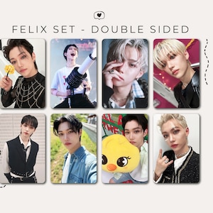 SET 8 Felix Stray Kids photocard | Set photocards | stay, kpop, Felix, Yongbok, selca, photocard set