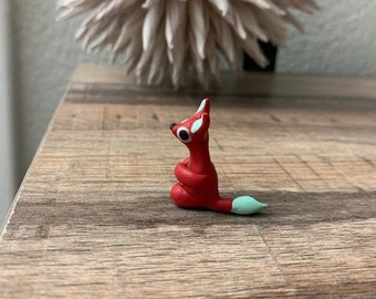 Winzige Ton Rotfuchs Figur