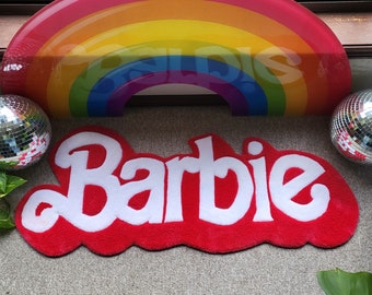 Barbie Logo Handmade Tufted Rug