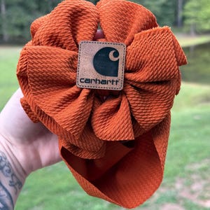 Variety Messy Bow Headwrap with Carhartt Patch – Baby, Toddler & Girls Headband | Christmas | Holiday