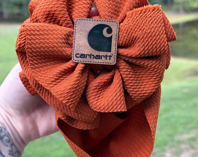 Variety Messy Bow Headwrap with Carhartt Patch – Baby, Toddler & Girls Headband | Christmas | Holiday