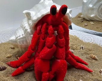 Herman Pustelnik Krab Realistyczna zabawka sensoryczna ADHD z powłoką magnetyczną (małe części nie są przeznaczone dla małych dzieci)