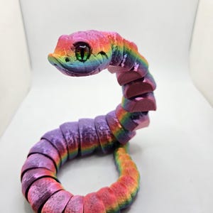 Hog snake Articulated Pretend Pet ADHD Fidget Sensory Toy Fun Realistic Eyes Custom colors sizes (Small parts not for young children)