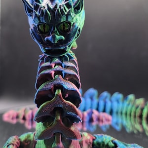 Imperial Dragon Articulated Fidget Sensory Toy Desk Art Custom Eyes (Small parts not for young children)