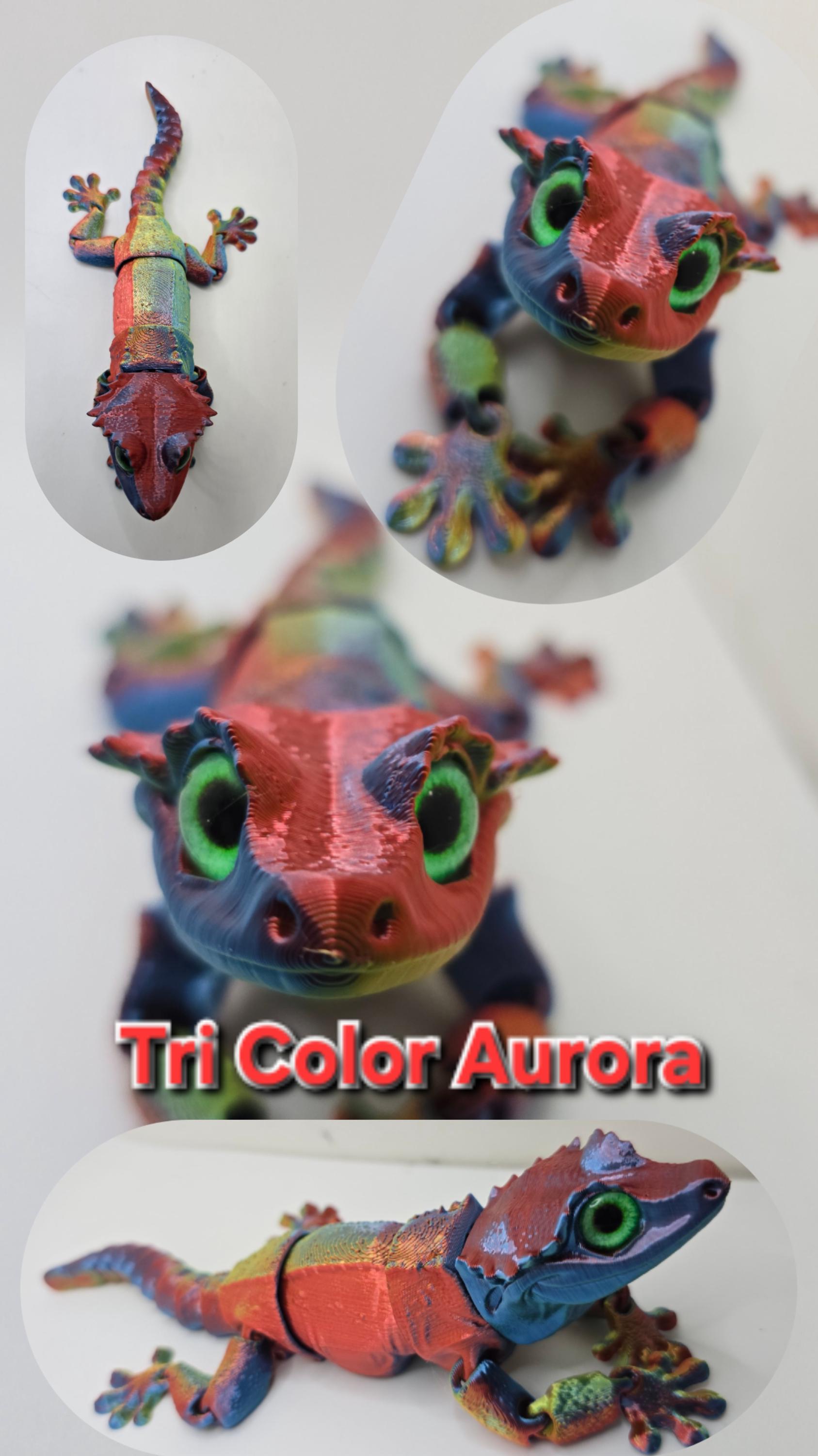 Crested Gecko. Articulated. Pretend Pet. Fidget Sensory Toy Custom