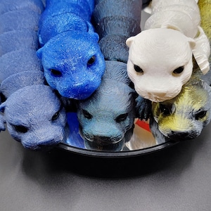 Adorable Baby Otter Articulated Sensory Fidget Experience. 60 + Colors to choose from Select Your Eyes for extra Personality (Small Parts).