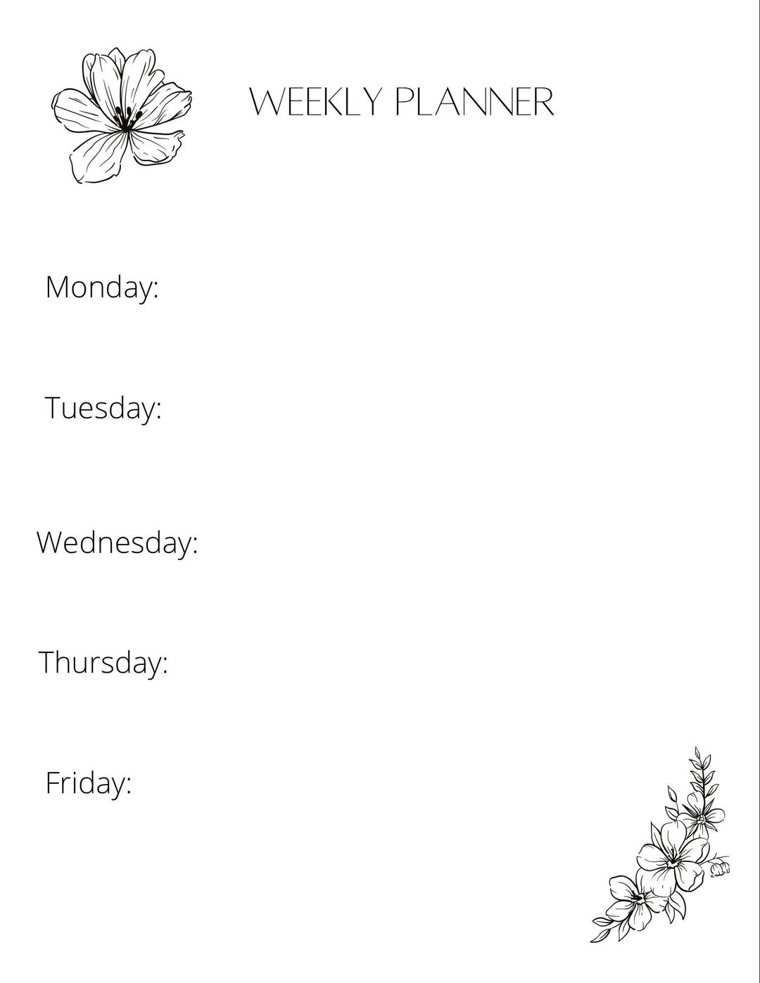 Printable Planners Etsy