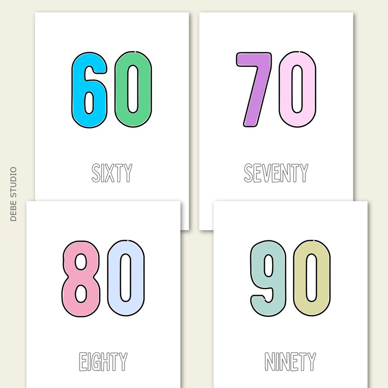 1 100 Number Coloring Page for Kid Printable Coloring Numbers 1 100 ...