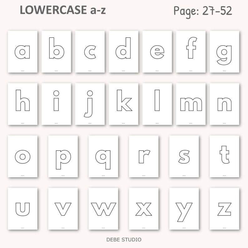 Printable Alphabet Letters and Numbers for Kid A to Z Uppercase ...
