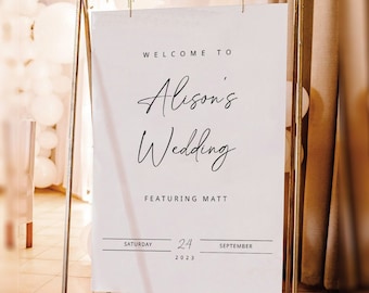 Funny Wedding Welcome Sign Template: Bride Featuring Husband (Digital Download)
