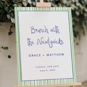 Whimsical Wedding Brunch Sign Template: Editable, Printable (18x24 & 20x30 inch, Digital Download)