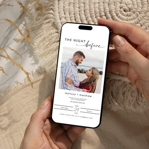 Modern Rehearsal Dinner Invitation: Simple Electronic Evite (Digital Download)