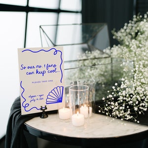 Wedding Fan Sign Template: Illustrated Printable (instant Download) - Etsy