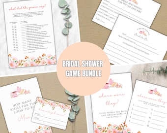 Tea Party Bridal Shower Games Bundle (Digital Download)